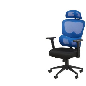 Bürostuhl Mies - blau - Materialmix - 65 cm - 117 cm - 60,5 cm | Möbel Kraft