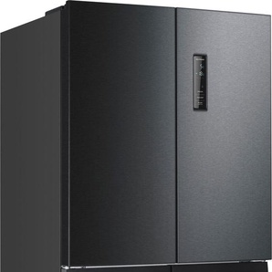 C (A bis G) HANSEATIC Multi Door HCDC18080CI Kühlschränke NoFrost, Display, Türalarm silberfarben (schwarz) Kühl-Gefrierkombinationen