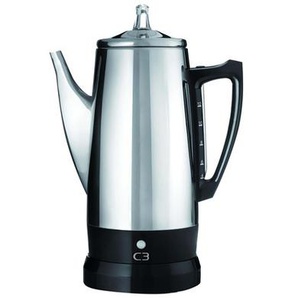 C3 Basic Eco - electric percolator - bright stainless steel