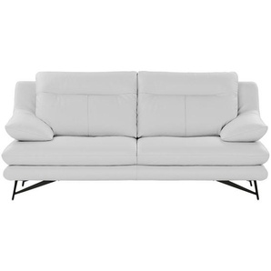 Calia Italia 3-Sitzer-Sofa Cezanne, Weiß, Leder, Echtleder, Rindleder, 2-Sitzer, 215x90x109 cm, DIN EN ISO 14001, DIN EN ISO 9001, Made in Italy, Typenauswahl, Lederauswahl, Stoffauswahl, Hocker erhältlich, Wohnzimmer, Sofas & Couches, Wohnlandschaften,