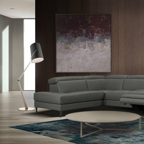 CALIA ITALIA Ecksofa Benja, Designsofa mit erstklassigen Komfortfunktionen zum Wohlfühlen, in Leder, mit elektrischer Relaxfunktion