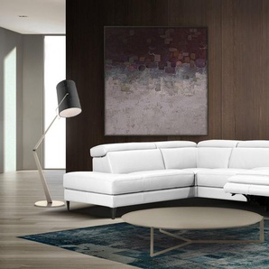 CALIA ITALIA Ecksofa Benja, Designsofa mit erstklassigen Komfortfunktionen zum Wohlfühlen, in Leder, mit elektrischer Relaxfunktion