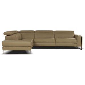 CALIA ITALIA Ecksofa Pier, Design und erstklassiger Sitzkomfort im Einklang, L-Form, in hochwertigem Lederbezug, 310 cm Breite