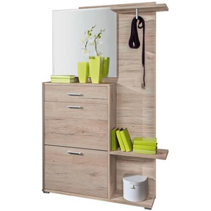 Cantus Garderobe, Eiche, Holzwerkstoff, 4-teilig, 120x196x26 cm, Garderobe, Garderoben-Sets