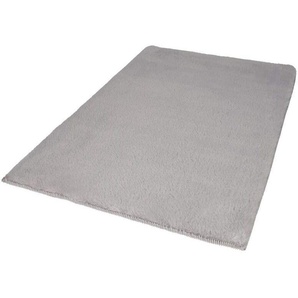 Carpet City Badematte Topia Mats, Badteppich uni, Höhe 14 mm, rutschhemmend beschichtet, strapazierfähig, Polyester, rechteckig, Hochflor, Kaninchen Haptik, Polyester, Badezimmerteppich, waschbar