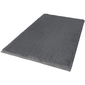 Carpet City Badematte Topia Mats, Badteppich uni, Höhe 14 mm, rutschhemmend beschichtet, strapazierfähig, Polyester, rechteckig, Hochflor, Kaninchen Haptik, Polyester, Badezimmerteppich, waschbar