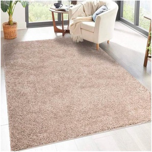 Carpet City Hochflor-Teppich City Shaggy, rechteckig, Höhe: 30 mm, Robuster Langflor Teppich uni, besonders flauschig weich