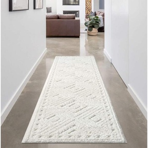 Carpet City Hochflor-Teppich FOCUS777, rechteckig, Höhe: 20 mm, Boho-Teppich, Hochtief-Muster/ 3D-Effekt, für Wohnzimmer, Schlafzimmer