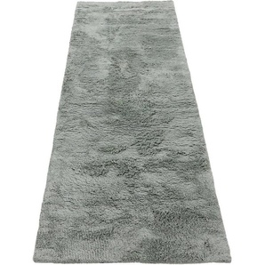 carpetfine Hochflor-Läufer Silky, rechteckig, Höhe: 20 mm, Shaggy, Langflor, uni, besonders weich, handarbeit