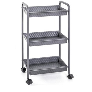 Carryhome Allzweckwagen, Grau, Metall, 3 Fächer, 38x72x28 cm, Esszimmer, Barmöbel, Barwagen