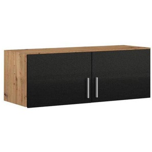 Carryhome Aufsatzschrank, Dunkelgrau, Eiche Artisan, Kunststoff, 91x39x54 cm, Blauer Engel, Goldenes M, Made in Germany, Schlafzimmer, Kleiderschränke, Schranksysteme