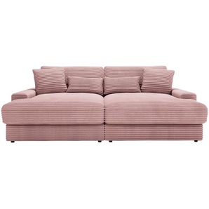 Carryhome Bigsofa, Altrosa, Textil, 3-Sitzer, Füllung: Schaumstoff, Silikon,Schaumstoff, Silikon,Schaumstoff, Silikon, 230x85x190 cm, Typenauswahl, Rücken echt, haustierfreundlicher Bezug, Wohnzimmer, Sofas & Couches, Sofas, Bigsofas