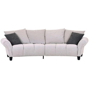 Carryhome Bigsofa, Anthrazit, Beige, Textil, Buche, massiv, 3,5-Sitzer, Füllung: Polyester, 290x78x115 cm, Rücken echt, Wohnzimmer, Sofas & Couches, Sofas, Bigsofas