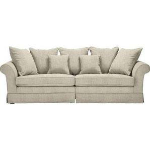 Carryhome Bigsofa, Beige, Textil, Buche, massiv, 3-Sitzer, Füllung: Silikon,Silikon, 264x70x111 cm, Stoffauswahl, Rücken echt, Wohnzimmer, Sofas & Couches, Sofas, Bigsofas