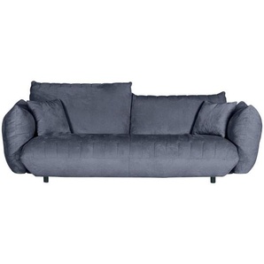 Carryhome Bigsofa, Blaugrau, Textil, 3-Sitzer, Füllung: Polyester, 240x78x107 cm, Typenauswahl, Stoffauswahl, Rücken echt, Wohnzimmer, Sofas & Couches, Sofas, Bigsofas