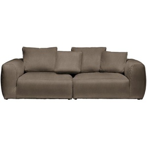 Carryhome Bigsofa, Braun, Textil, 2-Sitzer, Füllung: Silikon, 260x70x122 cm, Made in EU, Stoffauswahl, Rücken echt, Wohnzimmer, Sofas & Couches, Sofas, Bigsofas