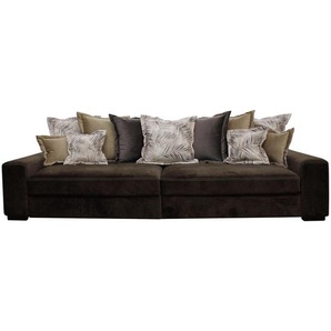 Carryhome Bigsofa, Braun, Textil, Buche, Hartholz, 3-Sitzer, Füllung: Schaumstoff, 289x90x115 cm, Made in EU, Handmade in Europe, Rücken echt, Wohnzimmer, Sofas & Couches, Sofas, Bigsofas