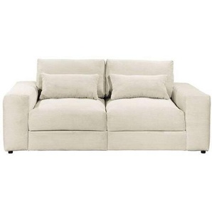 Carryhome Bigsofa, Creme, Textil, 2-Sitzer, 230x78x122 cm, Stoffauswahl, Hocker erhältlich, Rücken echt, Wohnzimmer, Sofas & Couches, Sofas, Bigsofas