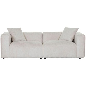 Carryhome Bigsofa, Creme, Textil, 2-Sitzer, Füllung: Polyester, 228x66x111 cm, Stoffauswahl, Rücken echt, Wohnzimmer, Sofas & Couches, Sofas, Bigsofas