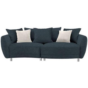 Carryhome Bigsofa, Dunkelgrau, Textil, 2-Sitzer, Füllung: Schaumstoff, 243x72x143 cm, Stoffauswahl, Hocker erhältlich, Rücken echt, Wohnzimmer, Sofas & Couches, Sofas, Bigsofas