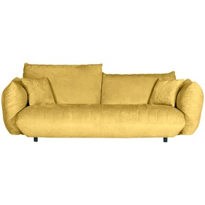 Carryhome Bigsofa, Gelb, Textil, 3-Sitzer, Füllung: Polyester, 240x78x107 cm, Typenauswahl, Stoffauswahl, Rücken echt, Wohnzimmer, Sofas & Couches, Sofas, Bigsofas