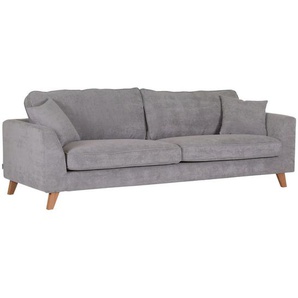 Carryhome Bigsofa, Grau, Textil, Buche, massiv, 4-Sitzer, 240x63x90 cm, Stoffauswahl, Wohnzimmer, Sofas & Couches, Sofas, Bigsofas