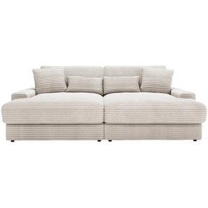 Carryhome Bigsofa, Natur, Textil, 3-Sitzer, Füllung: Schaumstoff, Silikon,Schaumstoff, Silikon,Schaumstoff, Silikon, 230x85x190 cm, Typenauswahl, Rücken echt, haustierfreundlicher Bezug, Wohnzimmer, Sofas & Couches, Sofas, Bigsofas