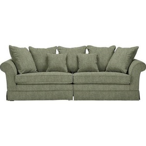 Carryhome Bigsofa, Olivgrün, Textil, Buche, massiv, 3-Sitzer, Füllung: Silikon,Silikon, 264x70x111 cm, Stoffauswahl, Rücken echt, Wohnzimmer, Sofas & Couches, Sofas, Bigsofas