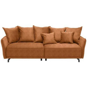 Carryhome Bigsofa, Orange, Textil, Uni, 3-Sitzer, Füllung: Silikon,Silikon, 226x91x103 cm, Stoffauswahl, Wohnzimmer, Sofas & Couches, Sofas, Bigsofas