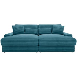 Carryhome Bigsofa, Petrol, Textil, 3-Sitzer, Füllung: Schaumstoff, Silikon,Schaumstoff, Silikon,Schaumstoff, Silikon, 230x85x190 cm, Typenauswahl, Rücken echt, haustierfreundlicher Bezug, Wohnzimmer, Sofas & Couches, Sofas, Bigsofas