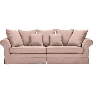 Carryhome Bigsofa, Rosa, Textil, Buche, massiv, 3-Sitzer, Füllung: Silikon,Silikon, 264x70x111 cm, Stoffauswahl, Rücken echt, Wohnzimmer, Sofas & Couches, Sofas, Bigsofas