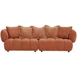 Carryhome Bigsofa, Rost, Textil, 2-3-Sitzer, Füllung: Polyetherschaumkern, 264x72x101 cm, Typenauswahl, Stoffauswahl, Rücken echt, Wohnzimmer, Sofas & Couches, Sofas, Bigsofas