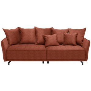 Carryhome Bigsofa, Rost, Textil, Uni, 3-Sitzer, Füllung: Silikon,Silikon, 226x91x103 cm, Stoffauswahl, Wohnzimmer, Sofas & Couches, Sofas, Bigsofas