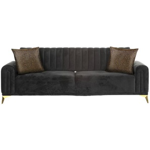 Carryhome Bigsofa, Schwarz, Textil, 2,5-Sitzer, Füllung: Polyester, 235x90x100 cm, Made in EU, Liegefunktion, Schlafen auf Sitzhöhe, Rücken echt, Wohnzimmer, Sofas & Couches, Sofas, Bigsofas