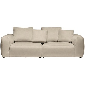 Carryhome Bigsofa, Taupe, Textil, 2-Sitzer, Füllung: Silikon, 260x70x122 cm, Made in EU, Stoffauswahl, Rücken echt, Wohnzimmer, Sofas & Couches, Sofas, Bigsofas