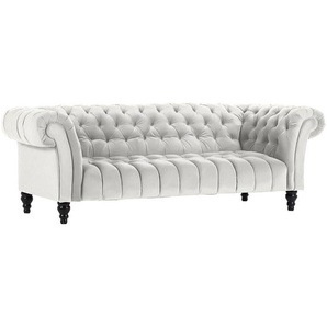 Carryhome Bigsofa, Weiß, Textil, Buche, massiv, 2-Sitzer, 230x74x101 cm, Stoffauswahl, Rücken echt, Wohnzimmer, Sofas & Couches, Sofas, Bigsofas