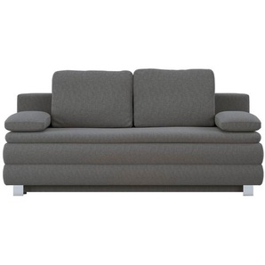 Carryhome Boxspringsofa, Graphit, Textil, 2-Sitzer, Füllung: Schaumstoff, 202x96x105 cm, Liegefunktion, Rücken echt, Wohnzimmer, Sofas & Couches, Schlafsofas, Boxspringsofas