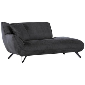 Carryhome Chaiselongue Tabaluga, Anthrazit, Textil, Füllung: Polyester, 190x90x95 cm, Stoffauswahl, seitenverkehrt erhältlich, Wohnzimmer, Sessel, Relaxliegen