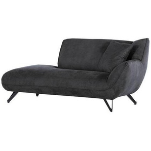 Carryhome Chaiselongue Tabaluga, Anthrazit, Textil, Füllung: Polyester, 190x90x95 cm, Stoffauswahl, seitenverkehrt erhältlich, Wohnzimmer, Sessel, Relaxliegen