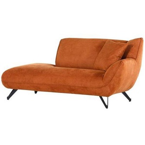 Carryhome Chaiselongue Tabaluga, Cognac, Textil, Füllung: Polyester, 190x90x95 cm, Stoffauswahl, seitenverkehrt erhältlich, Wohnzimmer, Sessel, Relaxliegen