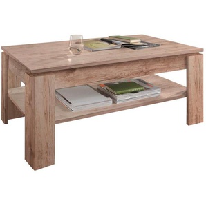 Carryhome Couchtisch, Eiche San Remo, Holzwerkstoff, rechteckig, eckig, 65x47x110 cm, Stauraum, Wohnzimmer, Wohnzimmertische, Couchtische, Couchtische mit Stauraum