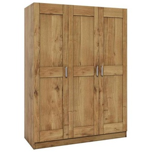 Carryhome Drehtürenschrank, Wildeiche, Holz, Wildeiche, furniert, teilmassiv, 4 Fächer, 152x205x60 cm, in verschiedenen Größen erhältlich, Schlafzimmer, Kleiderschränke, Drehtürenschränke