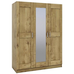 Carryhome Drehtürenschrank, Wildeiche, Holz, Wildeiche, furniert, teilmassiv, 4 Fächer, 152x205x60 cm, in verschiedenen Größen erhältlich, Schlafzimmer, Kleiderschränke, Drehtürenschränke