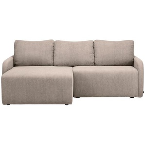 Carryhome Ecksofa, Taupe, Textil, 3-Sitzer, Füllung: Schaumstoff, Silikon, seitenverkehrt montierbar, L-Form, 217x146 cm, Fsc, Stoffauswahl, Liegefunktion, Rücken echt, Wohnzimmer, Sofas & Couches, Wohnlandschaften, Ecksofas