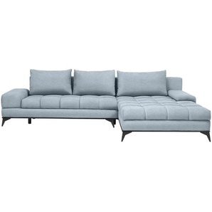 Carryhome Ecksofa, Türkis, Textil, Uni, 4-Sitzer, Füllung: Schaumstoff, Ottomane rechts, L-Form, 315x212 cm, Made in EU, Stoffauswahl, seitenverkehrt erhältlich, Wohnzimmer, Sofas & Couches, Wohnlandschaften, Ecksofas