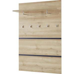 Carryhome Garderobenpaneel, Anthrazit, Buche, Holzwerkstoff, 96x147x30 cm, Hutablage, Kleiderstange, Garderobe, Garderobenpaneele, Garderobenpaneele