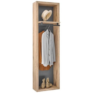 Carryhome Garderobenpaneel, Anthrazit, Eiche, Holzwerkstoff, 51x178x35 cm, Aufhängemöglichkeit, Garderobe, Garderobenpaneele, Garderobenpaneele