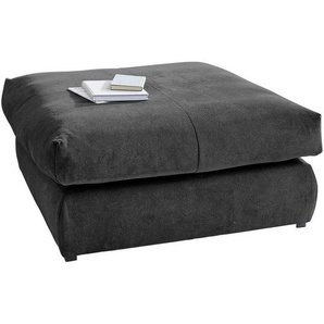 Carryhome Hocker, Schwarz, Textil, quadratisch, 110x50x110 cm, Stoffauswahl, Wohnzimmer, Hocker, Sitzhocker