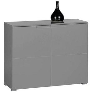 Carryhome Kommode Spice, Grau, Holzwerkstoff, 2 Fächer, 100x80x40 cm, Typenauswahl, Wohnzimmer, Kommoden & Sideboards, Kommoden