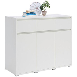 Carryhome Kommode, Weiß, Holzwerkstoff, 2 Fächer, 3 Schubladen, 120x103x48 cm, Beimöbel erhältlich, Wohnzimmer, Kommoden & Sideboards, Kommoden